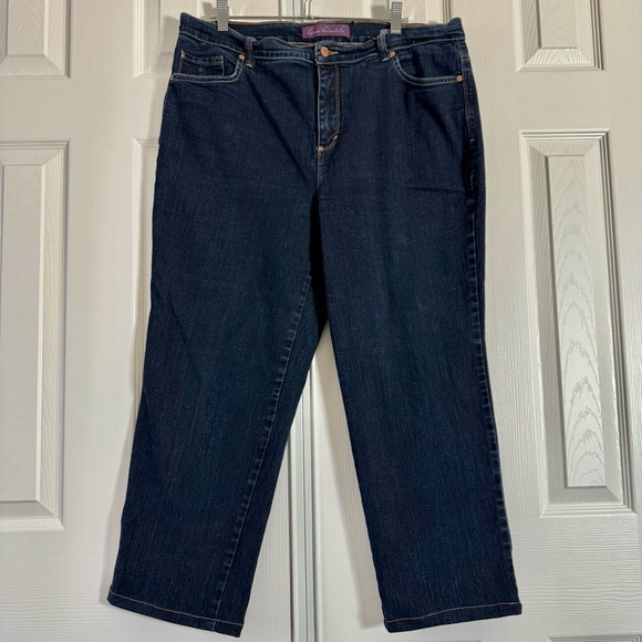 Gloria Vanderbilt Amanda Dark Blue Denim Women’s Plus Size Jeans - Picture 1 of 5
